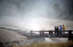 Rainy evening in the Upper Geyser Basin Image