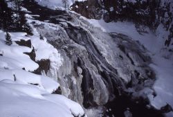 Gibbon Falls in the winter Image