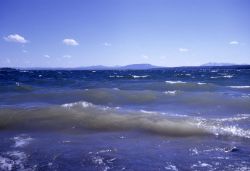 Rough water on Yellowstone Lake Image