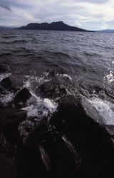 Rocky shore on Yellowstone Lake Image