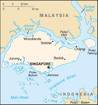 Singapore  Picture on Military Transnational Issues International Disputes Map Flag